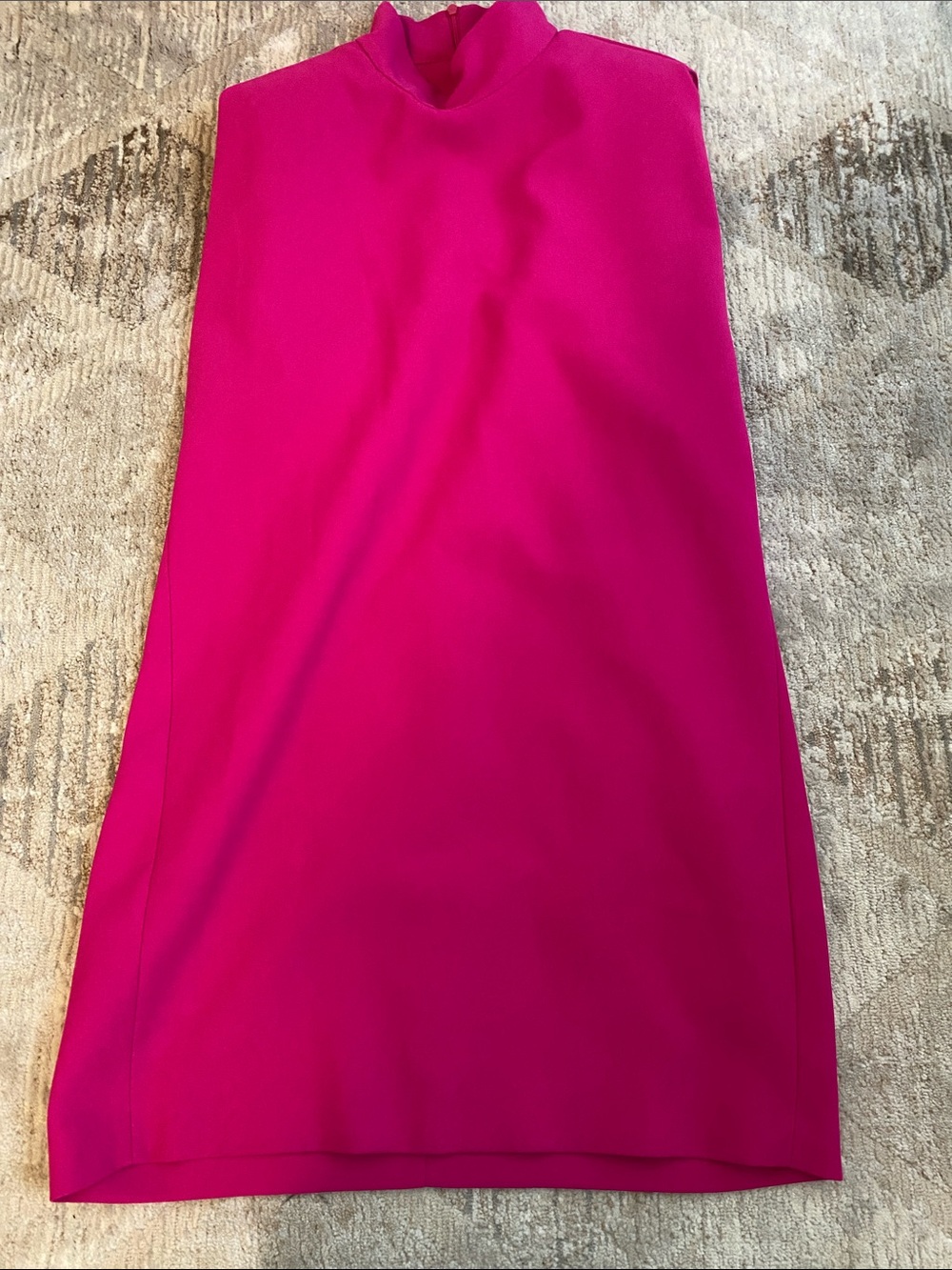 Fuchsia High-Neck Womens Dress